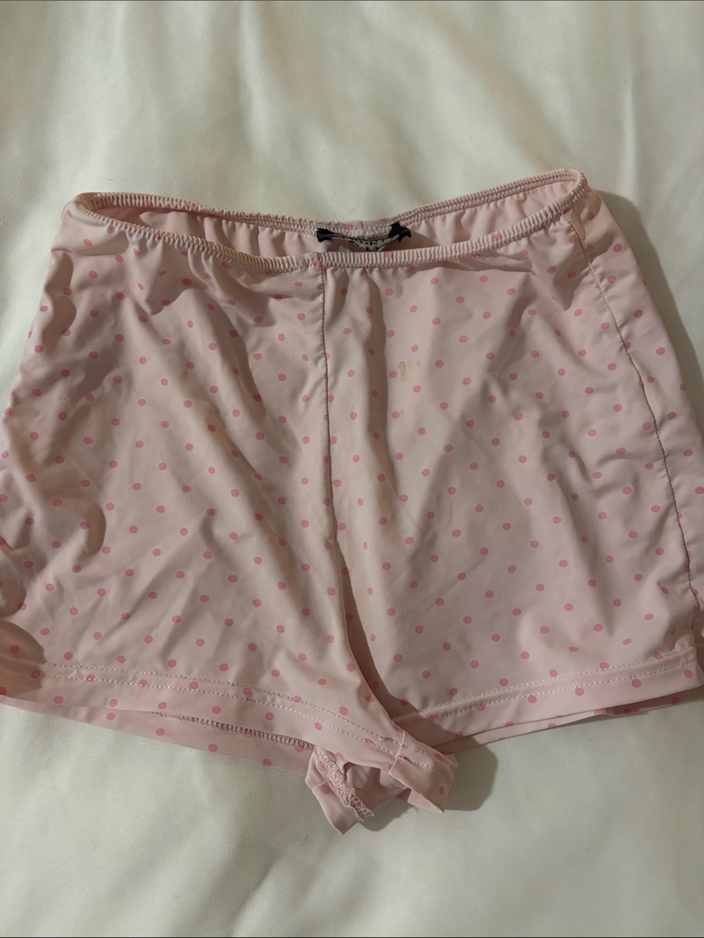 White Fox Boutique Light Pink Polka Dot Pajama Shorts